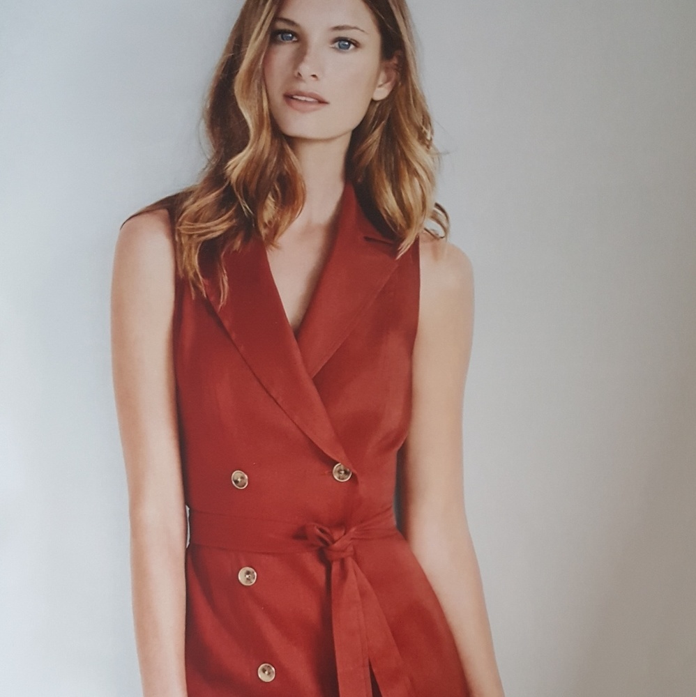 White House Black Mkt Double Breasted trench dress